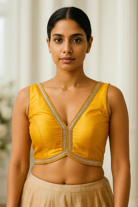 Designer Readymade Stone-Embellished Blouse  (D1886)