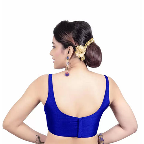 Groovy Dual Tone Blue Color Designer Silk Blouse For Wedding & Party Wear (Design 368)