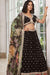 Black Georgette Embroidered Lehenga Set For Party Wear (D355)