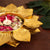 Round Leaf Border Designer Urli Set Decorative Beautiful Handcrafted Bowl Set Of 1 (Design 165)