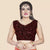 Intricate Silk Imported Fully Stitched Blouse with Sequins Work For Casual Party (Red)