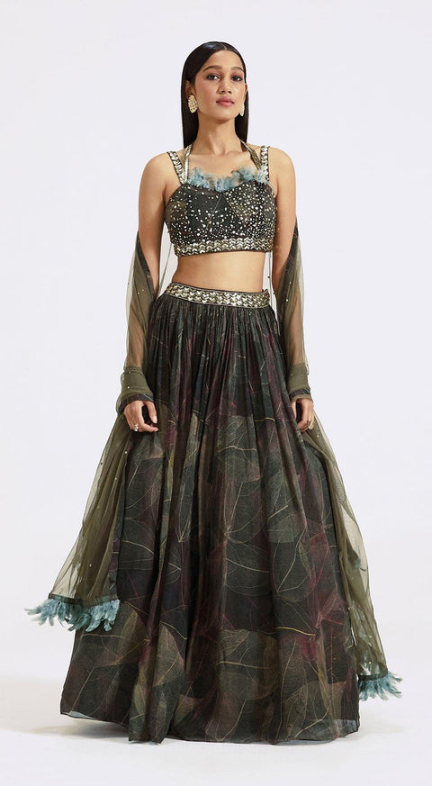 GREEN LEHENGA