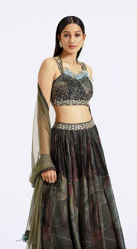 GREEN LEHENGA
