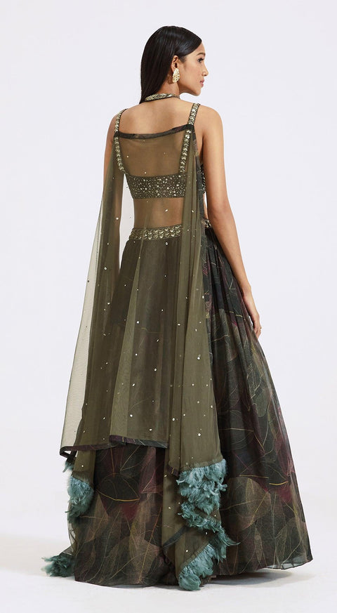 GREEN LEHENGA