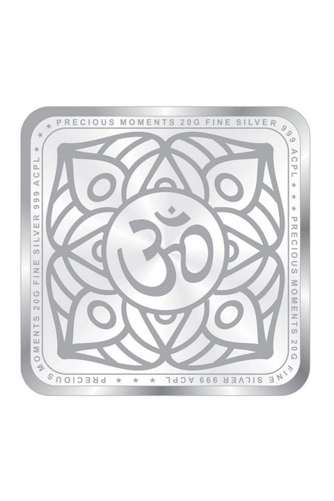 999 Pure Ganesha Lakshmi Square Silver Coin