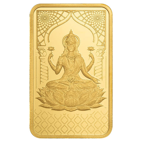24KT 5 Gram PAMP  Diwali Lakshmi and Sacred Elephant  Gold Bar (GC8)