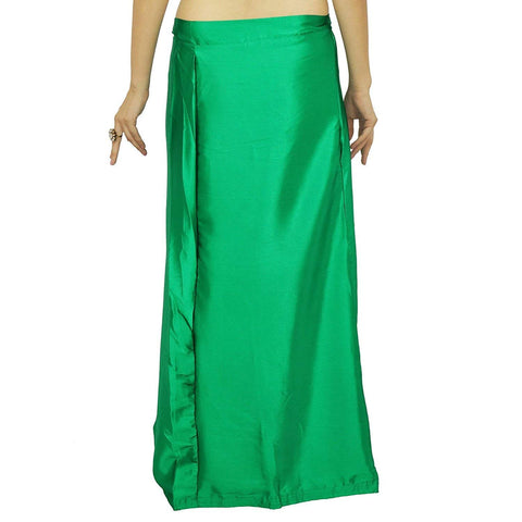 Readymade Petticoats in Light Green Color for Saree (Satin)