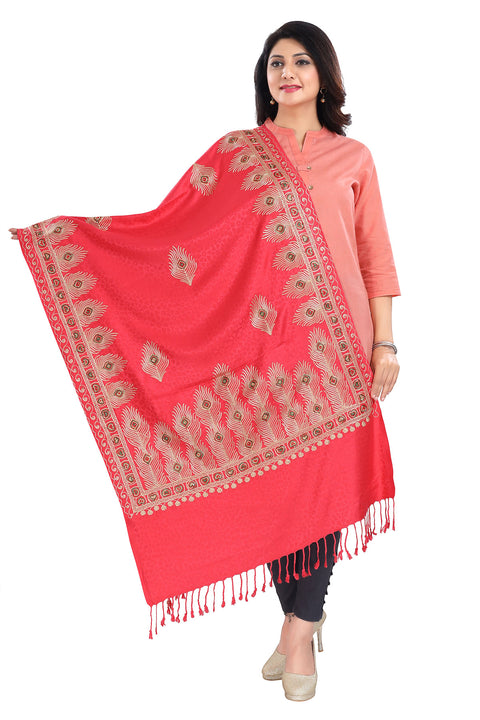 Graceful Women's Hot Pink Shawl For Casual, Party Wear (D103)