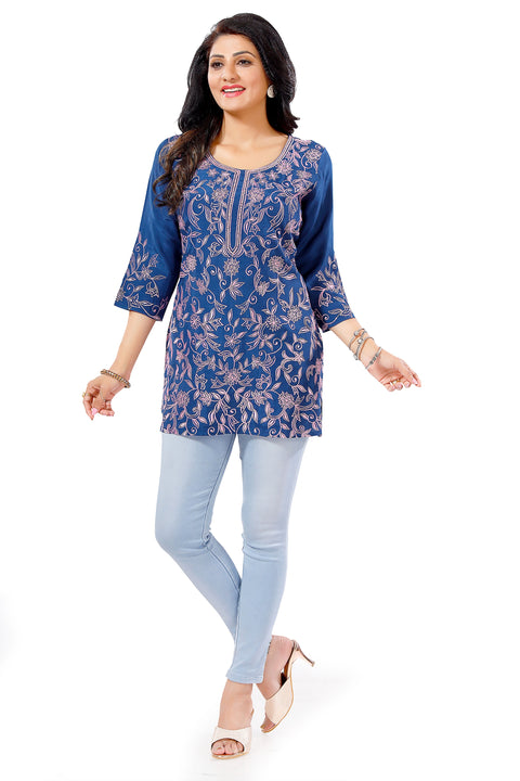 Blue, Pink Kurti