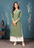 Cotton Kurti with Plazzo in Green Color (K69) - PAAIE