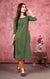 Indian Ethnic Green Color Kurti with Plazzo (K107) - PAAIE