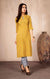 Cotton Kurti with Pant in Yellow Color(K27) - PAAIE