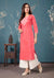Cotton Kurti with Plazzo in Pink Color (K68) - PAAIE
