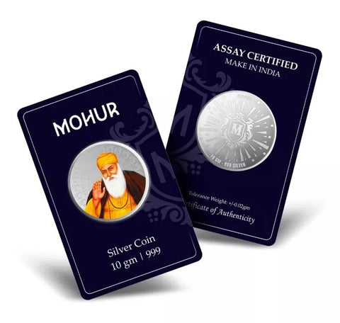 999 Pure Silver Guru Nanak Ji 10 Grams Coin (Design 32)