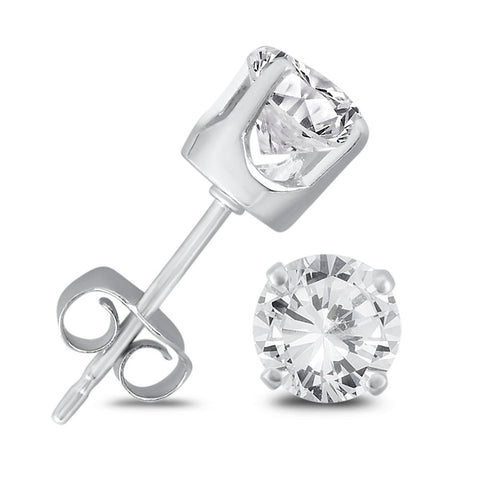 Solitaire 925 Sterling Silver Studs -  Free with a purchase of $50 (Code: THANKS) - PAAIE