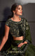 Silk Georgette Green Designer Saree with Sequins Embroidery & Handwork Butta Work - PAAIE