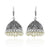Leafy Designer Jhumki with Hook and White beads - PAAIE