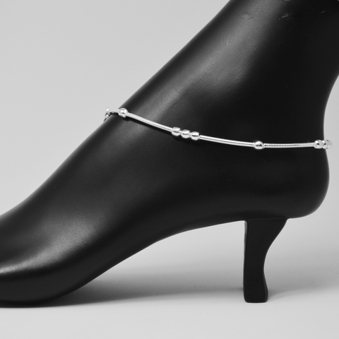 Silver Anklet (K2 Design) - 10.5 inches - PAAIE
