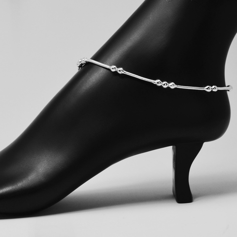 Silver Anklet (K3 Design) - 10.5 inches - PAAIE