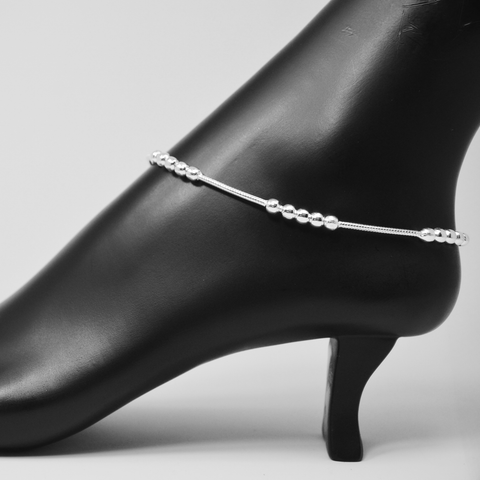 Silver Anklet (K5 Design) - 10.5 inches - PAAIE