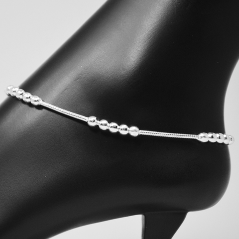 Silver Anklet (K5 Design) - 10.5 inches - PAAIE