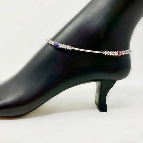 Silver Anklet (K61 Design) - 10.5 inches - PAAIE