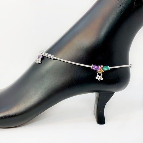 Silver Anklet (K62 Design) - 10.5 inches - PAAIE