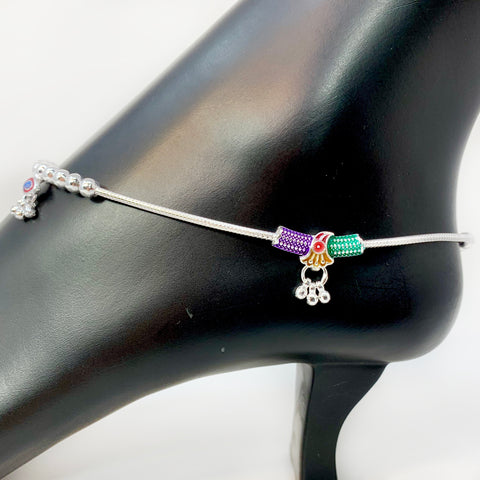 Silver Anklet (K62 Design) - 10.5 inches - PAAIE