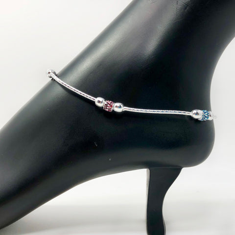 Silver Anklet (K63 Design) - 10.5 inches - PAAIE
