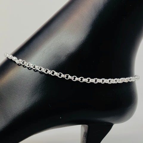 Silver Anklet (K72 Design) - 10.5 inches - PAAIE