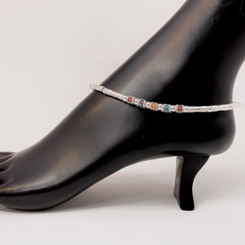 Silver Anklet (K73 Design) - 10.5 inches - PAAIE