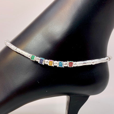Silver Anklet (K73 Design) - 10.5 inches - PAAIE