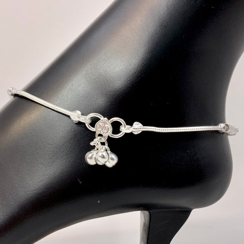 Silver Anklet (K73 Design) - 10.5 inches - PAAIE