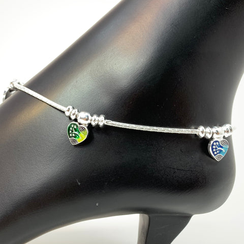 Silver Anklet (K74 Design) - 10.5 inches - PAAIE