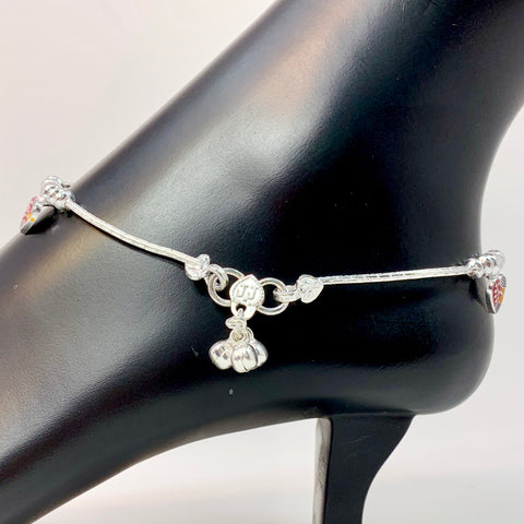 Silver Anklet (K74 Design) - 10.5 inches - PAAIE