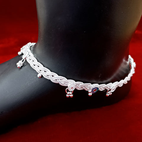 Silver Anklet 10 inches (Set of 2) - Design 102 - PAAIE