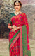 Designer Magenta/Green Chiffon Printed Saree for Casual Wear (D465)