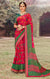 Designer Magenta/Green Chiffon Printed Saree for Casual Wear (D465)