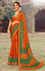Designer Orange/Green Chiffon Printed Saree for Casual Wear (D469)