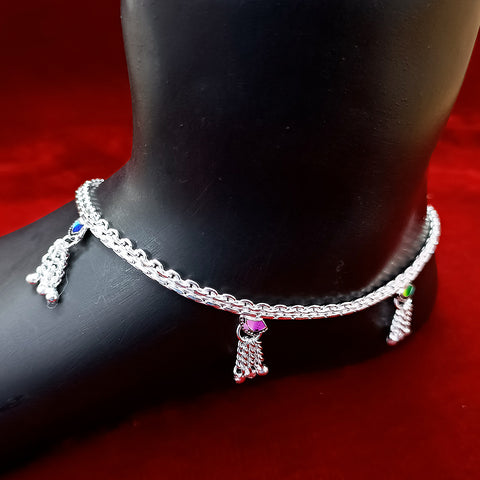 Silver Anklet 10 inches (Set of 2) - Design 106 - PAAIE