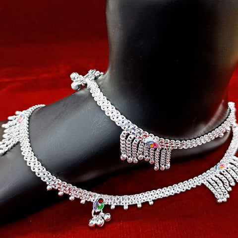 Silver Anklet 10 inches (Set of 2) - Design 108 - PAAIE
