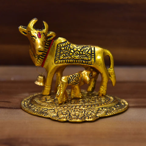 Golden Kamdhenu Cow and Calf - PAAIE