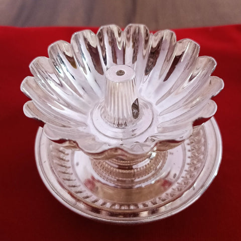 925 Silver Lotus Designer Diya (Design 55)