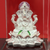 999 Pure Silver Rectangular Ganesha Idol with Purple Headrest - PAAIE