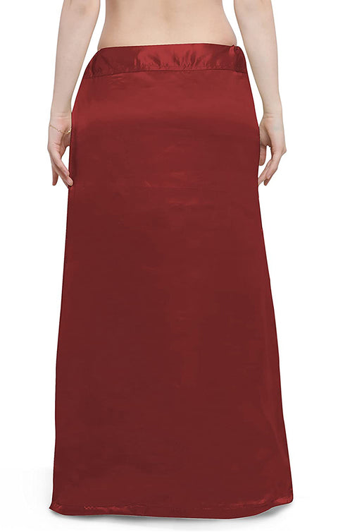 Readymade Petticoats in Maroon Color for Saree (Satin)