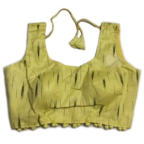 Women's Silk Designer Readymade Blouse with Ikkat Work (Design 216) - PAAIE