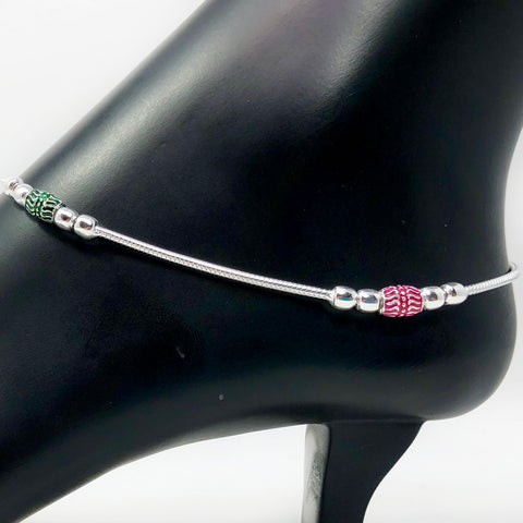 Silver Anklet (L1 Design) - 11.0 inches - PAAIE