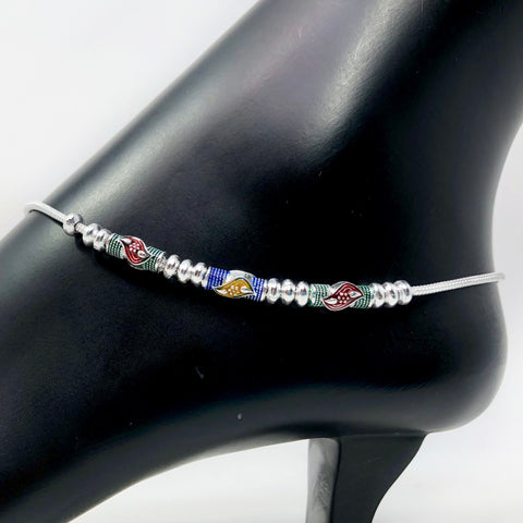 Silver Anklet (L2 Design) - 11.0 inches - PAAIE