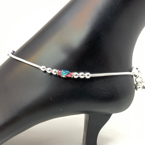 Silver Anklet (L7 Design) - 11.0 inches - PAAIE