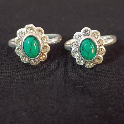 925 Silver Adjustable Toe Rings Pair (Design 122)